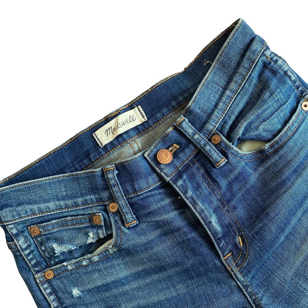MADEWELL Distressed Ripped 9" High Rise Skinny Skinny Denim Jeans Size 26